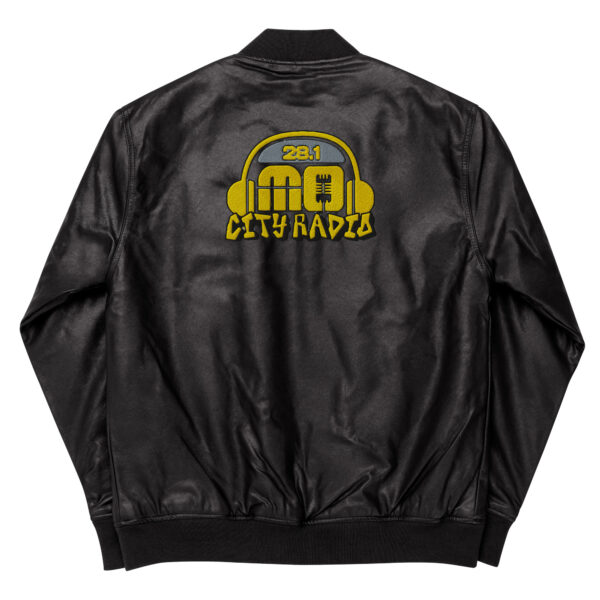 Mo City Radio Leather Bomber Jacket - Image 6