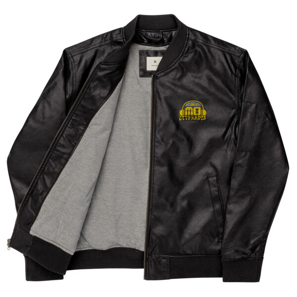 Mo City Radio Leather Bomber Jacket - Image 5